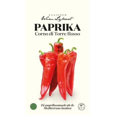 Corno Di Toro (Red Horn Pepper / Bull'S-Horn Pepper) - Paprika Corno Di Torre Rosso - Wim Lybaert Zaaigoed