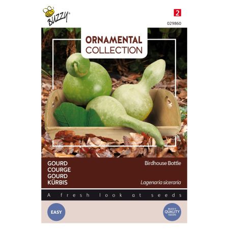 Birdhouse Gourd (Bottle Gourd) - Buzzy Ornamental Gourd Birdhouse/Bottle (Lagenaria leuc.)