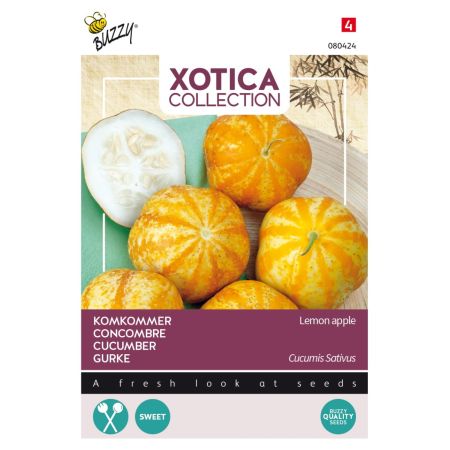 Lemon Cucumber (Also Called Apple Cucumber) - Buzzy Xotica Komkommer Lemon Apple