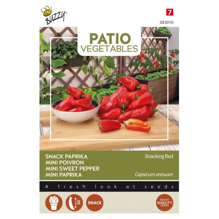 Snacking Red Pepper - Buzzy Patio Veggies, Paprika Snacking Red