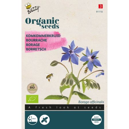 Borage (Cucumber Herb) - Buzzy Organic Komkommerkruid (BIO)