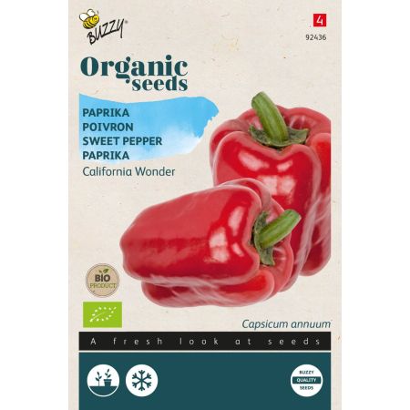 California Wonder Bell Pepper (Sweet Pepper) - Buzzy Organic Paprika California Wonder  (BIO)