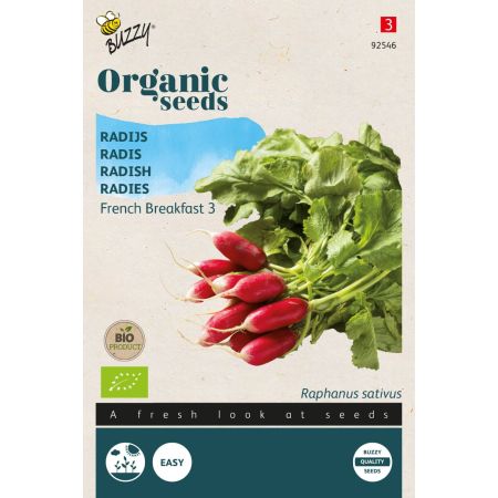 French Breakfast Radish - Buzzy Organic Radijs French Breakfast 3 (BIO)