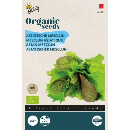 Asian Mesclun (Asian Salad Mix) - Buzzy Organic Aziatische Mesclun (BIO)