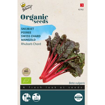 Rhubarb Chard (Swiss Chard) - Buzzy Organic Snijbiet Rhubard Chard  (BIO)