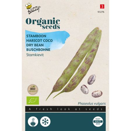Buzzy Organic Bush bean Stamkievit Borlotto - Bio
