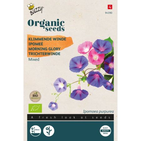 Morning Glory - Buzzy Organic Ipomoea, Klimmende Winde gemengd  (BIO)